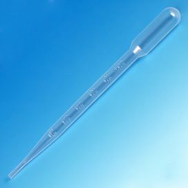 Transfer Pipet, 7.0mL, Large Bulb, Graduated to 3mL, 155mm, Bulb Draw - 3.2mL