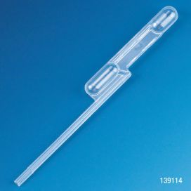 Transfer Pipet, Exact Volume, 100uL (0.10mL), 83mm Long, 500/Bag, 10 Bags/Case