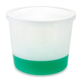 Container, Multi-Purpose, HDPE, Economy Style, 172oz, (5160mL), Separate LDPE Snap Lid, Natural