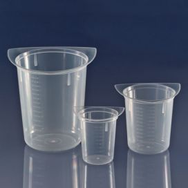 Beaker, Three Corner, Clarified PP, Graduated, 50mL