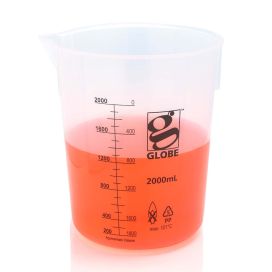 2000mL Beaker, Diamond Essentials, Griffin Style, Low Form, Printed Graduations, PP