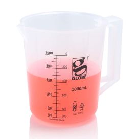 1000mL Beaker with Handle, Diamond Essentials, Low Form, Printed Graduations, PP