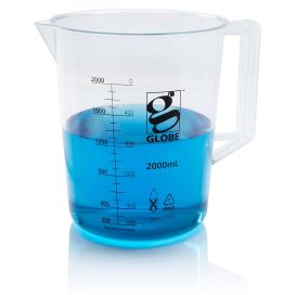 2000mL Beaker with Handle, Diamond Essentials, Low Form, Printed Graduations, PMP