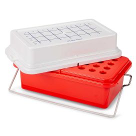 Mini Cooler, 0°C, 32-Place (4x8) for 1.5mL Tubes, Red, with Gel Filled Cover