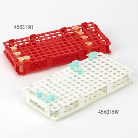 Rack, Snap Together, for 1.5mL and 2.0mL Microcentrifuge Tubes, Reinforced PP, 128-Place, Blue