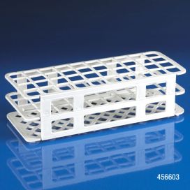 Rack, Tube, 20/21mm, 40-Place, PP, White