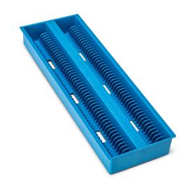 Slide Draining Tray, 100-Place for up to 200 Slides, ABS, Blue