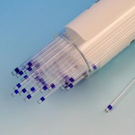 Capillary Tube, Microhematocrit, 100% PLASTIC, Blue Tip, Plain