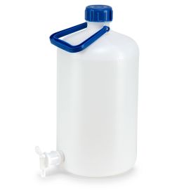 Carboys, with Spigot, Heavy Duty, 10 Liter (2.62 Gallon), HDPE, Spigot Included