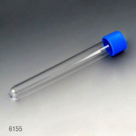 Test Tube with Separate Blue Screw Cap, 16 x 120mm (15mL), PS