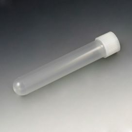 Test Tube with Attached Screw Cap, 16 x 100mm (12mL), PP, 100/Re-Sealable Bag, 10 Bags/Case