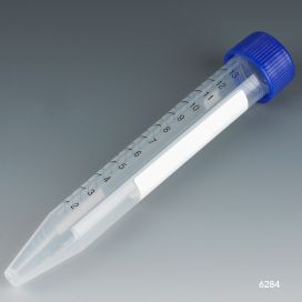 Centrifuge Tube, 15mL, Separate Blue Flat Top Screw Cap, PP, Printed Graduations