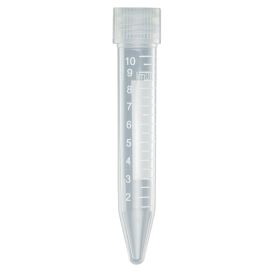 Centrifuge Tube, 10mL, with Separate Natural Screw Cap, PP, Printed Graduations, 500/bag, 2 Bags/Case