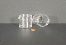 Jar, Wide Mouth, 90mL (3oz), PS, 58mm Opening, 1 15/16 x 2"   (Screw Cap Packaged Separately)