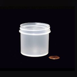 Jar, Wide Mouth, 90mL (3oz), PP, 58mm Opening, 1 15/16 x 2"   (Screw Cap Packaged Separately)