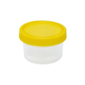 Container: 250mL (8oz), PP, Graduated, with Separate Yellow Screwcap