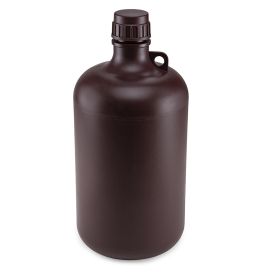 Bottles, Diamond RealSeal, Narrow Mouth, Amber PP Bottle, PP Screw Cap, 8 Litres (2 Gallons)