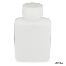 Bottles, Diamond RealSeal, Wide Mouth Rectangular, HDPE with PP Closure, 250mL, 12/Pack, 72/Case