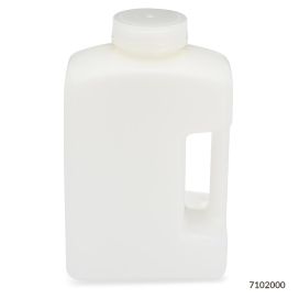 Bottles, Diamond RealSeal, Wide Mouth Rectangular, HDPE with PP Closure, 2000mL, 4/Pack, 12/Case