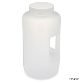 Bottles, Diamond RealSeal, Wide Mouth with Handle, Round, PP with PP Closure, 4L, 6/Case