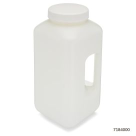 Bottles, Diamond RealSeal, Wide Mouth with Handle, Square, HDPE with PP Closure, 4L, 6/Case