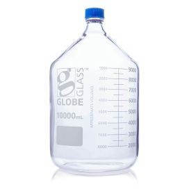 10000mL Media Bottle, Globe Glass, Each