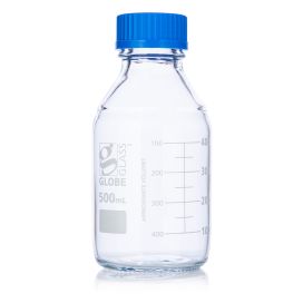 500mL Media Bottle, Globe Glass, 10/Box