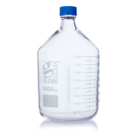 5000mL Media Bottle, Globe Glass, Each