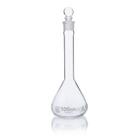 100mL Volumetric Flask, Globe Glass, Class A, Wide Mouth, 6/Box, 12/Case