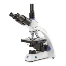 BioBlue trinocular microscope SMP, 4/10/S40/S100x oil objec. w/mech. stage