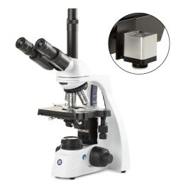 bScope trinocular microsco.,HWF 10x/20mm, quin. nosepiece E-Plan , w/mini-camera