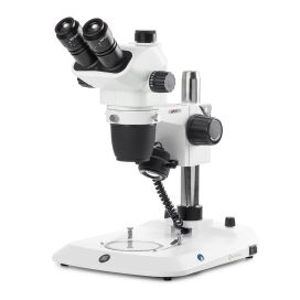 Trinocular stereo zoom microscope Nexius, Zoom Evo,0.65x to 5.5x zoom obj,w/pillar