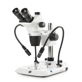 Trinocular stereo zoom microscope Nexius, Zoom Evo,.65x to 5.5x zoom obj,2 LEDs