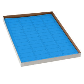 Label Sheets, Cryo, 43x19mm, for Cryovials, 20 Sheets, 52 Labels per Sheet, Blue