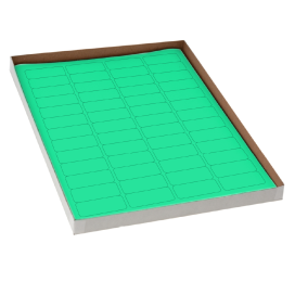 Label Sheets, Cryo, 43x19mm, for Cryovials, 20 Sheets, 52 Labels per Sheet, Green