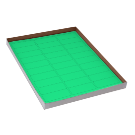 Label Sheets, Cryo, 67x25mm, for Racks and Boxes, 20 Sheets, 30 Labels per Sheet, Green