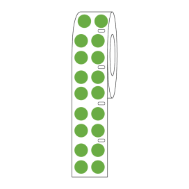 Label Roll, Cryo, Direct Thermal, 13mm Dots, for 2.0mL Tubes, Green