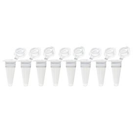 QuickSnap 0.1mL 8-Strip Tubes, with Individually-Attached Flat Caps, Clear