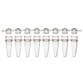 ***SAVE 37%*** 0.2mL 8-Strip Tubes, with Separate 8-Strip clear Dome caps, Natural, CS/1250